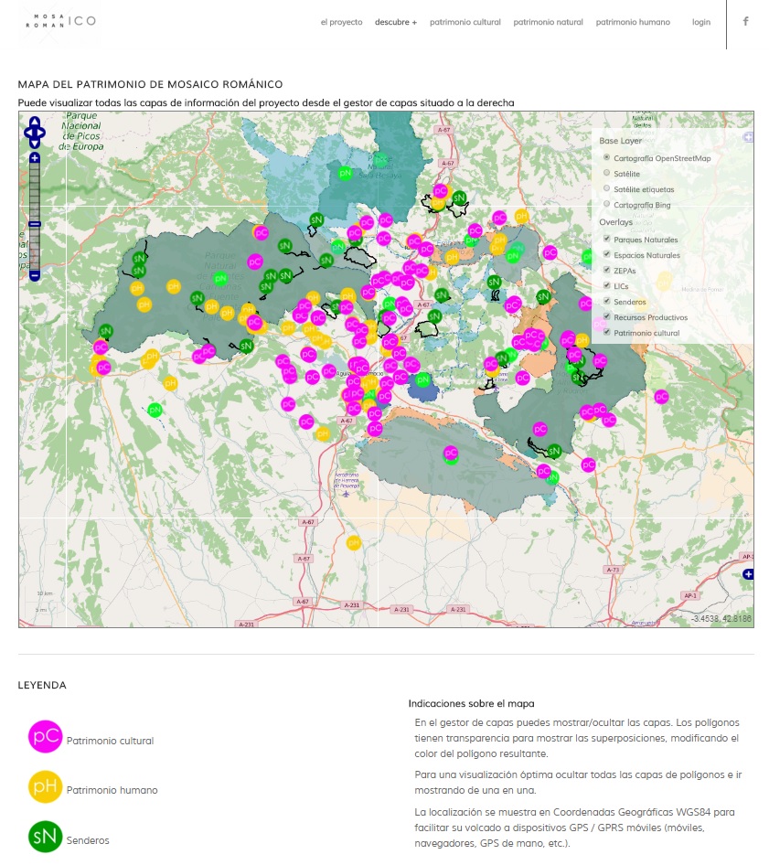 Visor GIS Mosaico Románico Visor GIS MOSAICO ROMANICO